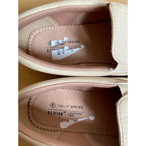 CALL It Spring "Aprill" Bone Slip On Sneaker Women Sz 7 - Picture 7 of 8